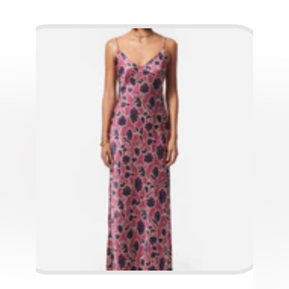 NYC camo maxi silk slip dress. Worn once